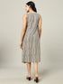 Cotton Long Dress Beige and Black Stripe
