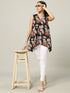 Sleeveless Cotton Top Beige and Orange