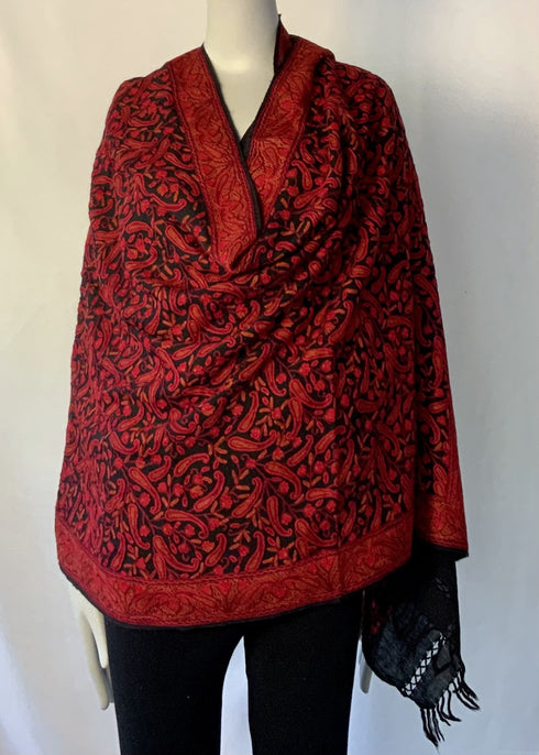 Hand Embroidered All Over Aari Chilli Pattern