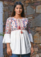 Bohemian Embroidered Peasant Top