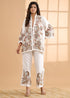 Boho Jacket Suit with Fringed Edges
