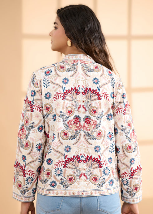 Exquisite Floral Embroidered Short Jacket