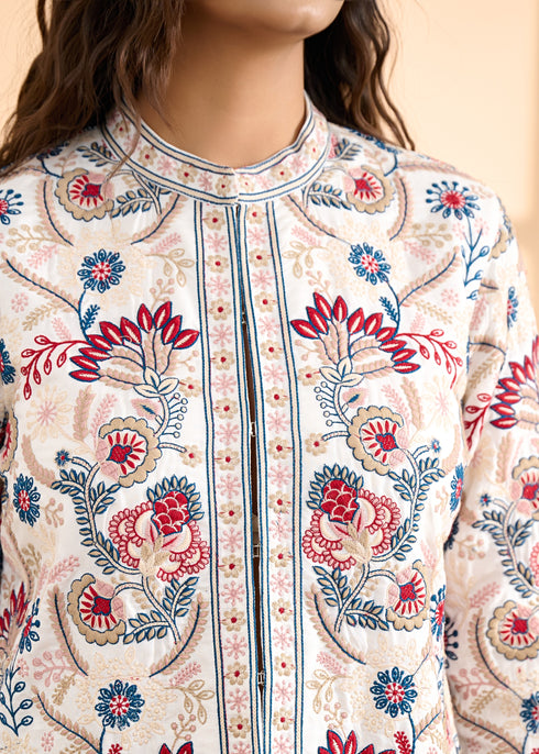 Exquisite Floral Embroidered Short Jacket