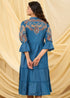 Elegant Embroidered Dress with Paisley