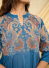 Elegant Embroidered Dress with Paisley