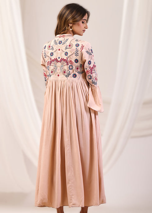 Embellished Dress with Floral Design