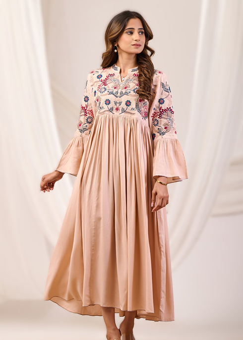 Embellished Dress with Floral Design