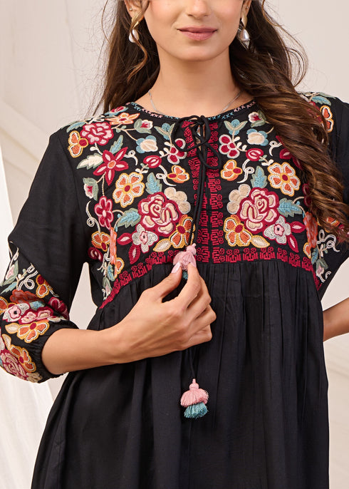 Floral Embroidered Tunic