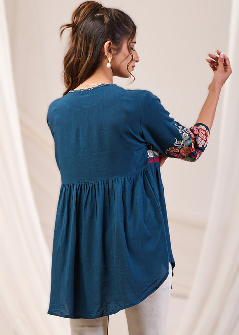 Floral Embroidered Tunic
