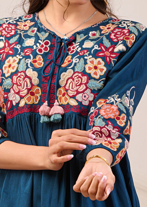 Floral Embroidered Tunic