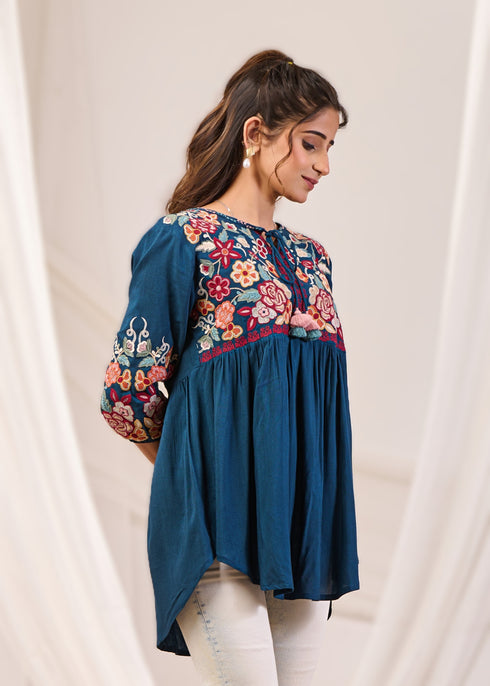Floral Embroidered Tunic