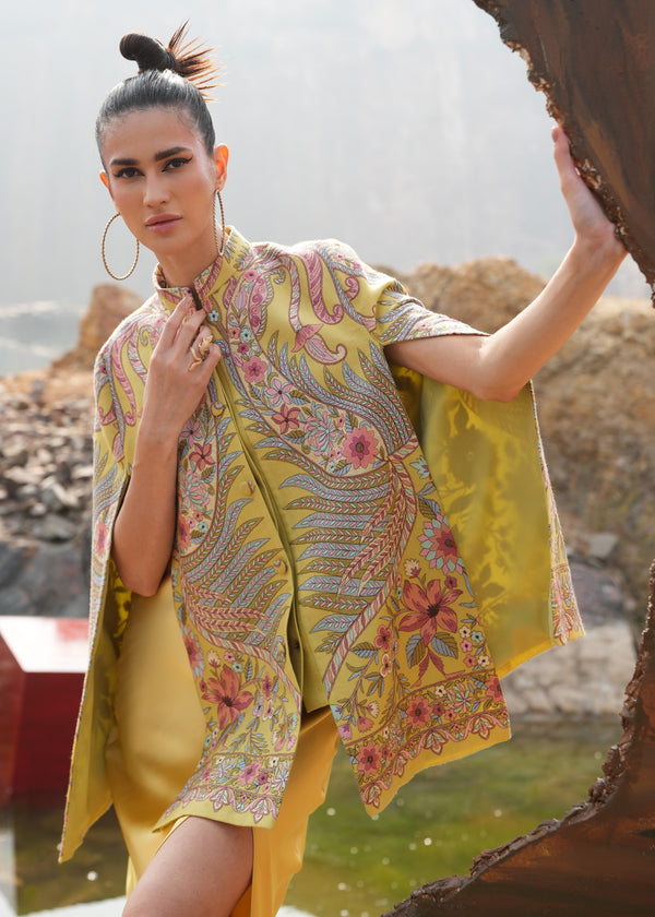 Split Sleeve Embroidered Jacket