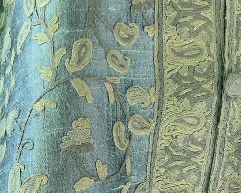 Hand Embroidered Short Jacket - Sea Green