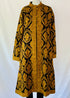 Hand Embroidered Long Jacket - Black and Mustard