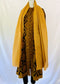 Hand Embroidered Long Jacket - Black and Mustard