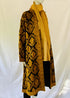 Hand Embroidered Long Jacket - Black and Mustard