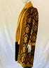 Hand Embroidered Long Jacket - Black and Mustard