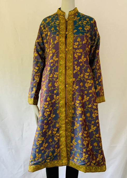 Hand Embroidered Long Jacket - Rainbow