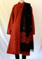 Hand Embroidered Long Jacket - Red