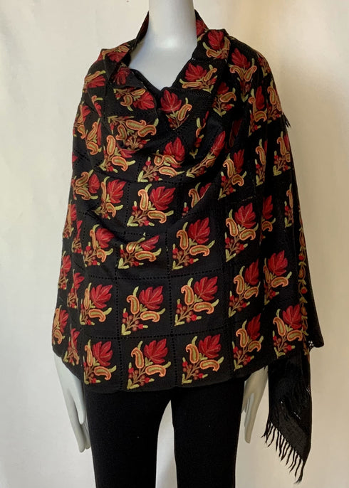 Hand Embroidered Aari Boteh with Tarkashi Trellis