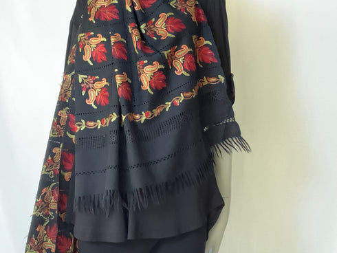 Hand Embroidered Aari Boteh with Tarkashi Trellis