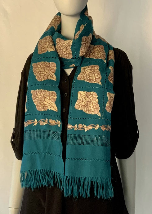 Hand Embroidered Aari Boteh with Tarkashi Trellis