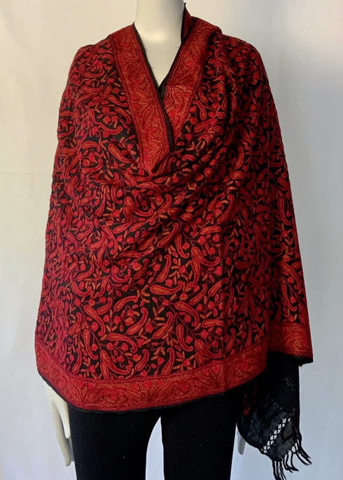 Hand Embroidered All Over Aari Chilli Pattern