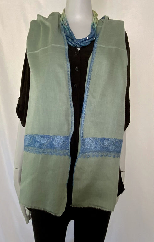 Hand Embroidered Fine Needle Point Border