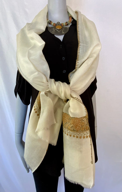 Hand Embroidered Fine Needle Point Border