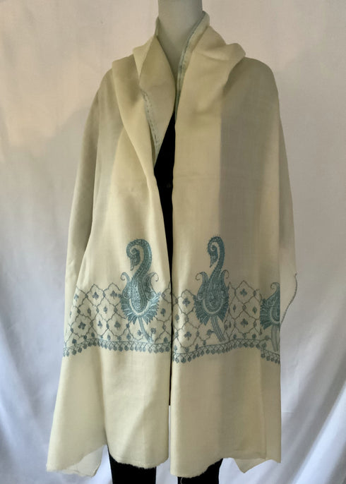 Hand Embroidered Needle Work Paisley Border