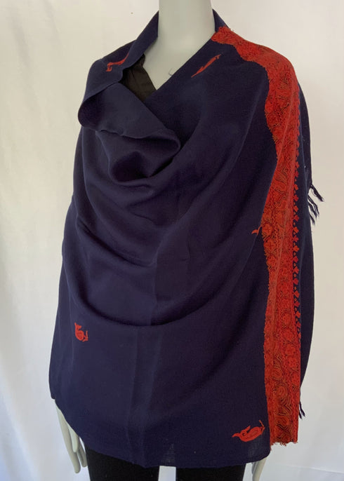 Hand Embroidered Aari Three Channel Border with Small Motif