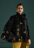 Gold Embroidered Velvet Split Sleeve Jacket