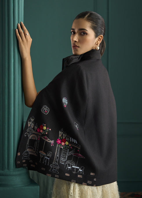 London Landmarks on Split Sleeve Jacket