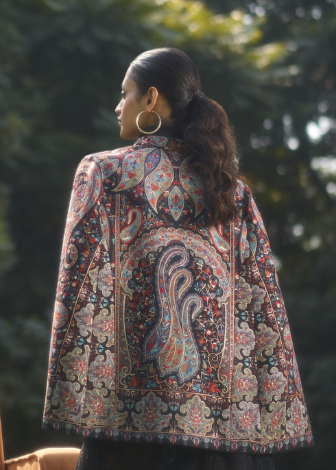 Split Sleeve Zari Embroidered Jacket