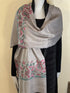 CASHMERE WITH KANI BORDER - GRAY WITH GREEN AND PINK WEAVE - makersweave.com