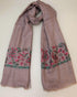 CASHMERE WITH KANI BORDER - TAUPE WITH PINK AND GREEN WEAVE - makersweave.com