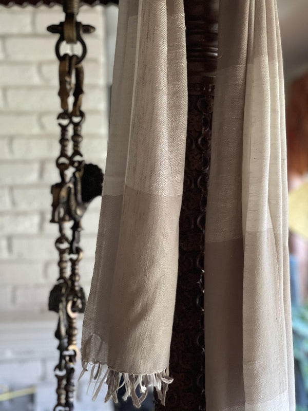 CASHMERE TWO TONE BEIGE AND OFF WHITE - makersweave.com