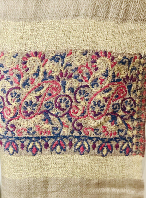 CASHMERE WITH GOLD THREAD - COLOR WEAVE WITH GOLD BORDER - makersweave.com