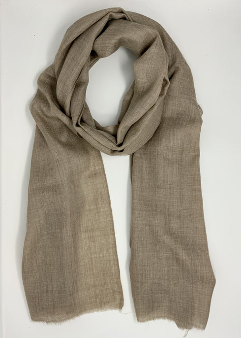 Fine Cashmere Scarf with Natural Color