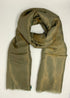 Cashmere with Gold Thread Reversible Plain - Shades of Green