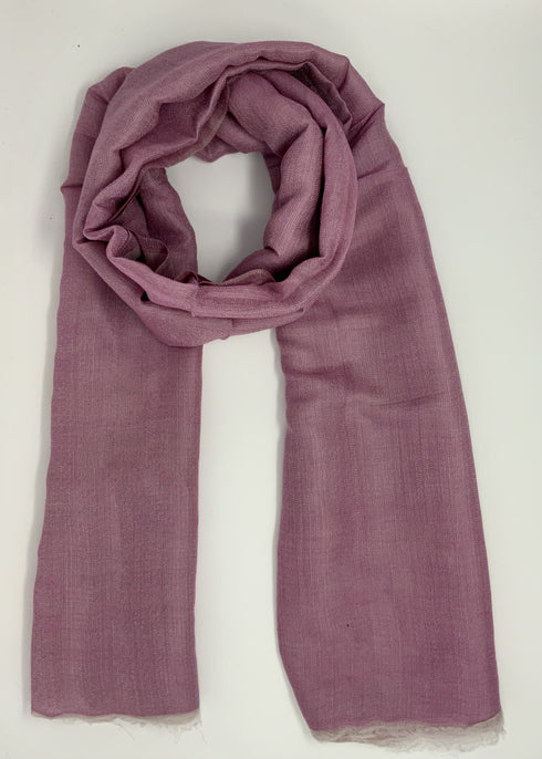 Cashmere with Gold Thread Reversible Plain - Shades of Pink