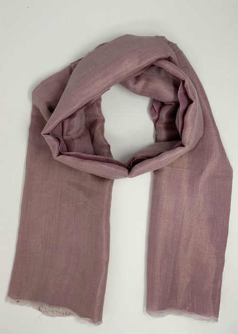Cashmere with Gold Thread Reversible Plain - Shades of Pink