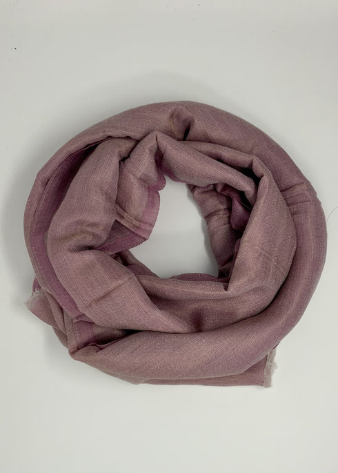 Cashmere with Gold Thread Reversible Plain - Shades of Pink