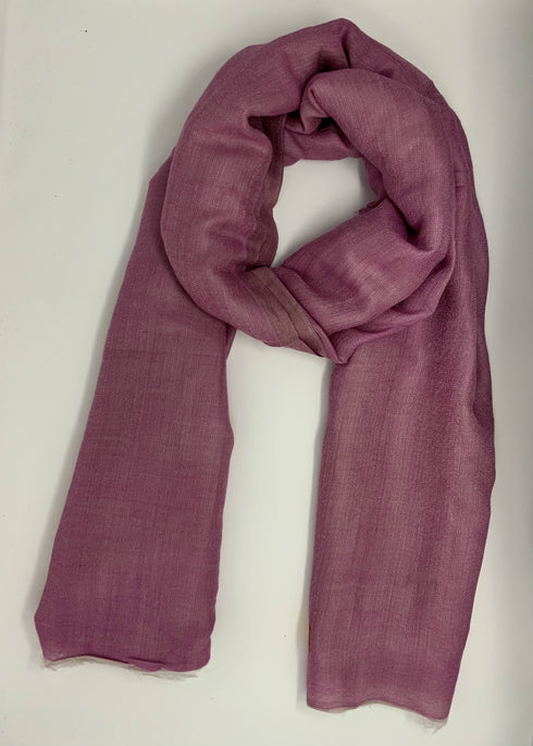 Cashmere with Gold Thread Reversible Plain - Shades of Pink