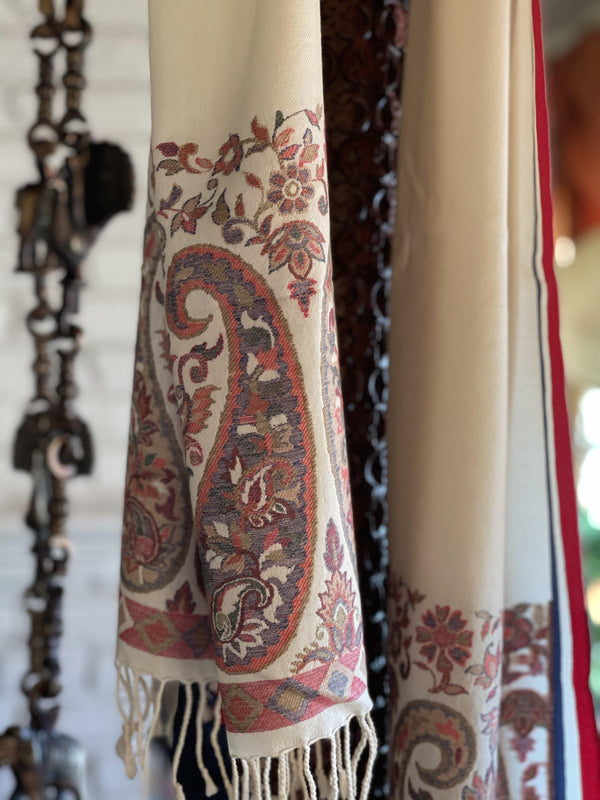 SOFT WOOL MULTI-COLOR WIDE BORDER - makersweave.com