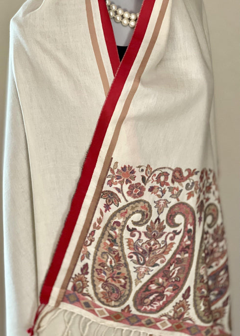 SOFT WOOL MULTI-COLOR WIDE BORDER - makersweave.com