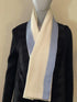 SILK AND WOOL COLORED BORDER - OFF WHITE AND BLACK - makersweave.com